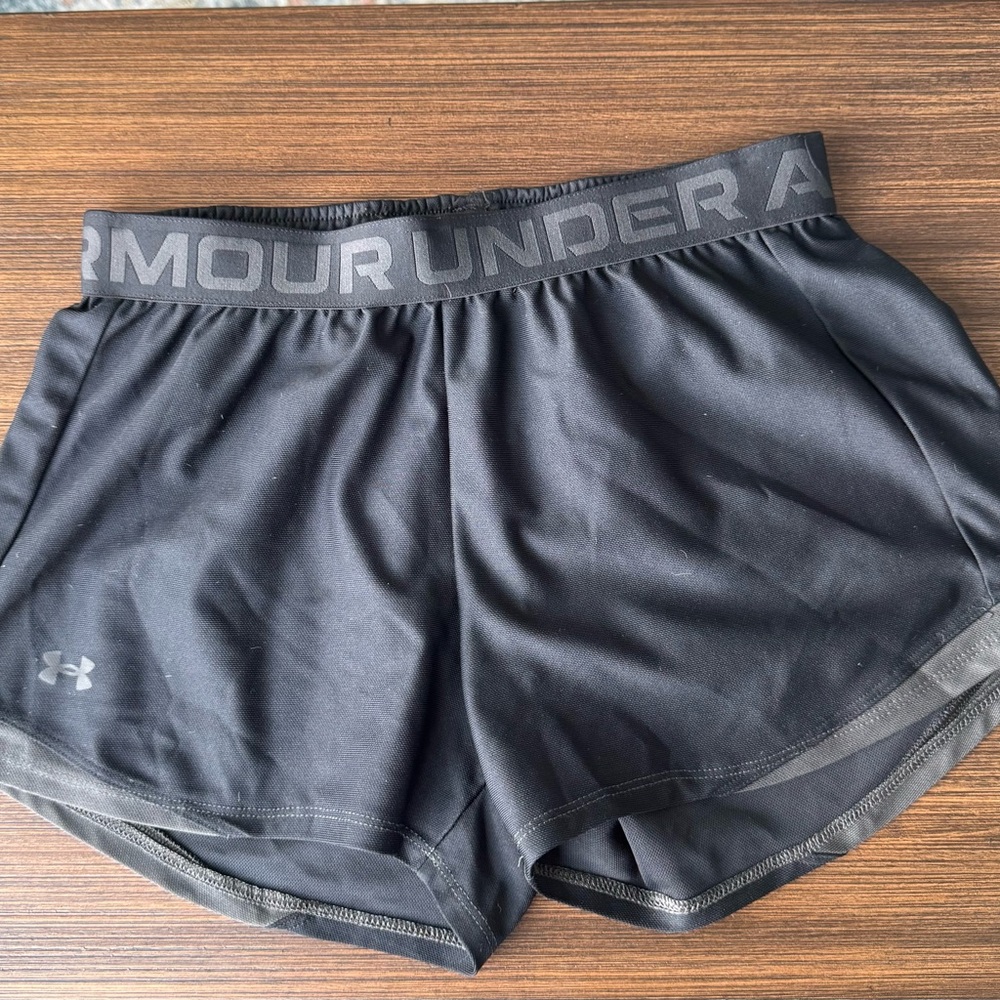 Under Armour Black Women’s Athletic Shorts with Branded Waistband